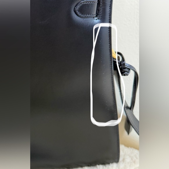 VTG Leather School Florence Black Crossbody Bag Gold Hardware Italy Monogramed - Picture 6 of 16